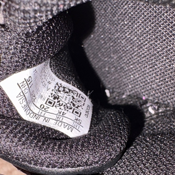 adidas Kids Black & White Velcro Sneakers - Picture 2 of 3